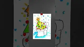 Рисуем Skibidi елочку туалет 🚽 