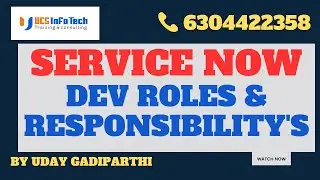 ServiceNow Developer Roles and Responsibility's explained in detail by Uday Gadiparthi