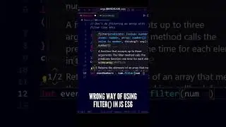 😍😍 Don't filter an array using the filter() in JavaScript #shorts #javascript #coding #programming