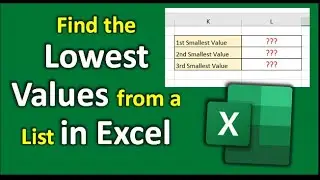 Find Top 3 Lowest Values from a List with Ease | Excel Tutorial