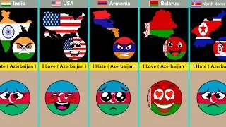 Some Countries That Hate And Love Azerbaijan | Epic Countryballs |