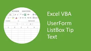 Excel VBA UserForm Listbox Tip Text (ControlTipText)