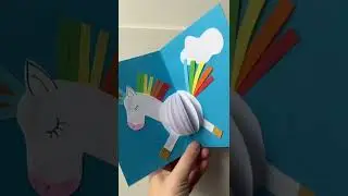Easy pop up card unicorn 