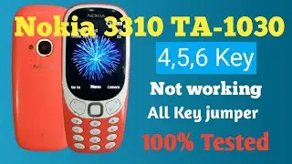 Nokia 3310 TA 1030 keypad 456 not working