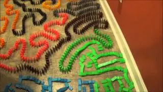 HUGE domino RECORDS over 20,000 dominoes!