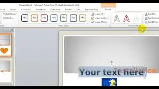 How to add curve text in Microsoft powerpoint