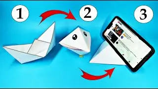 ✅ ORIGAMI TRANSFORMER 3 in 1 // How to make three crafts in 5 minutes from a4 paper