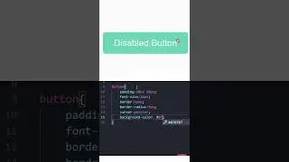 Disable Button | Html | CSS | CSS Styling | Button Styling | Coding Tips |Basic Tricks for Beginners