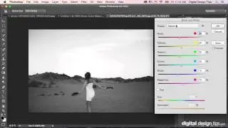 How to make a photo black and white in Adobe Photoshop, along with contrast adjustments.