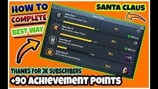 BestWay To Complete Santa Claus Achievement | +90 Achievements Points In Pubg Mobile