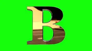 Alphabet B 3D text green screen loop animation stock footage HD - free Download Stock Footage