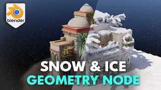 Blender 4 Snow and Ice Geometry Node winter Pack
