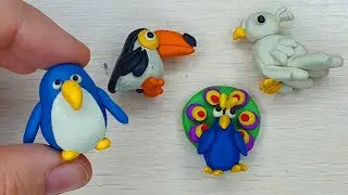 Animals Easy Diy Clay Making baby birds Clay Animals