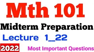 Mth101 Midterm Preparation 2022 | Mth101 Midterm Important Mcqs|  Mth101 Midterm Past Papers