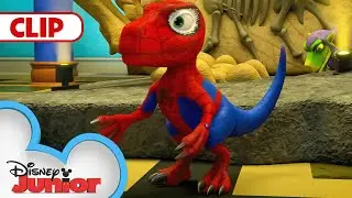 Spidey Becomes a Dinosaur 🦖 | Marvel's Spidey and his Amazing Friends |  @disneyjr