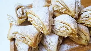 Быстрое ЯБЛОЧНОЕ ПЕЧЕНЕ! Это  легче  и быстрее чем пирог. Слоеные печенье к чаю.