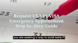 BOOK Emergency SLOT In 4 STEPS For USA F1-VISA Interview