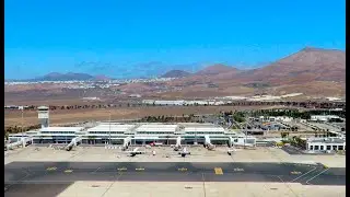 Landing and Takeoff Lanzarote Airport (Canary Islands)