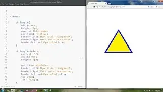 Css triangle with border - Shape | web zone