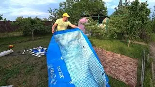 Поставили детям бассейн... Куча дел ничего не успеваем