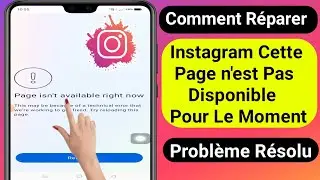 Comment réparer la page n'est pas disponible pour le moment Problème Instagram |