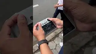 DJI RC controller live view shooting in town