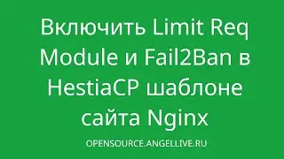 Включить Limit Req Module и Fail2Ban в HestiaCP шаблоне сайта Nginx