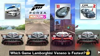 Lamborghini Veneno Top Speed in 3D Driving class, Forza 5, Car Simulator 2 & Asphalt 8 - Car Games