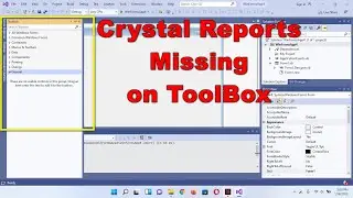 Crystal Reports not Appear in Visual Studio 2019 Toolbox