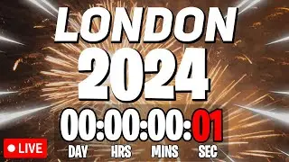 LONDON NEW YEARS 2024 COUNTDOWN LIVE🔴 24/7 - GMT Time zone New Year Countdown!