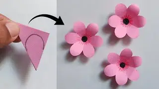 Easy Paper Flower Making | How To Make Paper Flower Craft | Paper Flower Making Step By Step