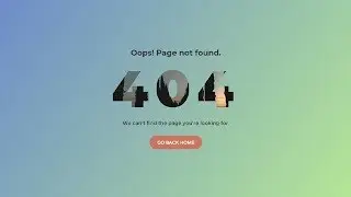 Create a 404 Error Page Using HTML & CSS