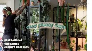 ✹ cozy planty days vlog ✹ moving milsbo cabinet, plant unboxing, & new macrame plant hangers 🧺☕️🌿