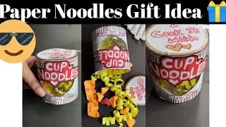 DIY Cute Gift Paper Noodles Idea🍜/ Present for BFF 🎁@3rsmentor #diy #bff #trending #papercrafts