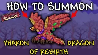 How to Summon YHARON DRAGON OF REBIRTH in Terraria Calamity | Calamity Boss Summon