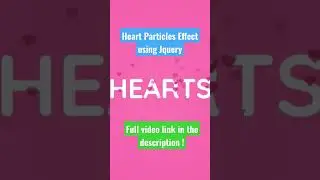 Heart Particles Animation on Text