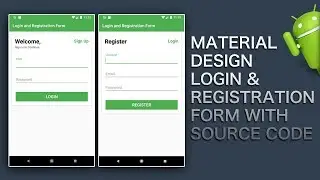 Material Design Login and Registration Form UI with Source Code 🔥🔥🔥