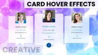 Creative Card Hover Effect Using Html & CSS | CSS Card Hover Effects