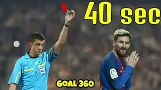 Lionel Messi | Red card in 40 second.(first match of his career)