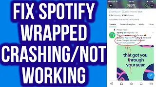 How to Fix Spotify Wrapped CRASHING/NOT WORKING - Bug Fixed