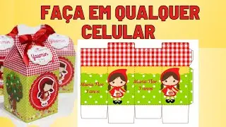 Como fazer caixinhas personalizadas  para festas no celular\Caixinha milk no canva no celular