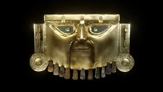 Funerary Mask – Lambayeque (Sican) | Blender Eevee Animation