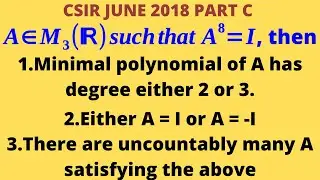 Minimal polynomial of matrices satisfying A^8=I