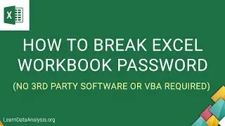 How to break Excel Workbook Password Protection without software | MS Excel Tutorial