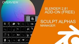 Blender 2.81 Add-on Overview: Sculpt Alphas Manager (Free)