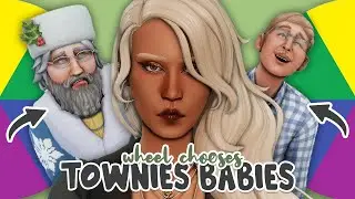 Random Wheel Picks Townies Babies?! 🧬 | Sims 4 Create a Sim Challenge