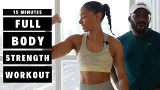 15 minute Full Body Strength Workout with Dumbbells 🔥