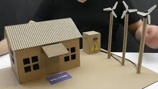 How to make working model of a wind turbine from cardboard | school project