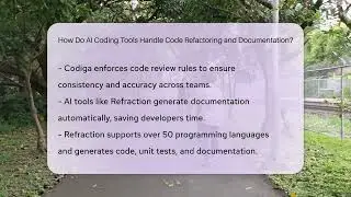 How Do AI Coding Tools Handle Code Refactoring and Documentation? - Next LVL Programming