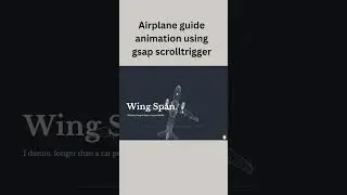 Airplane guide animation using gsap scrolltrigger  || #animation #css #threejs #gsap #gsapanimation